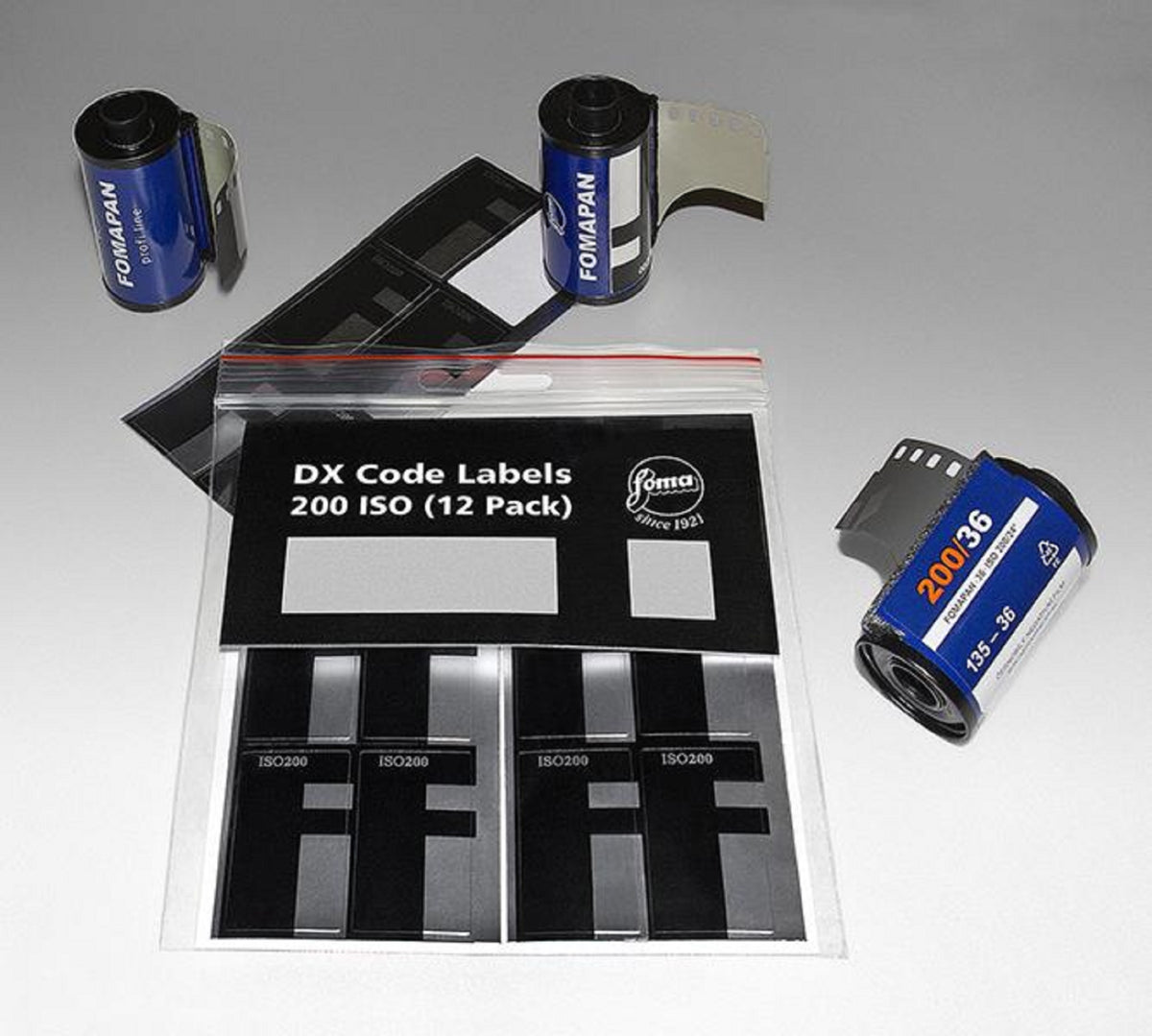 FOMA Self-adhesive DX Code Stickers ISO 200 for 35mm film – BuyMoreFilm