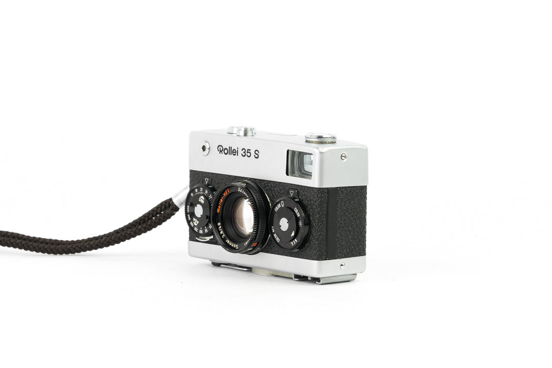 フィルムカメラ Rollei 35 Silver / made by Singapore Rollei 35 S- Silver/Black Leather - Condition: Exc+++/Mint